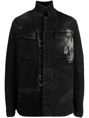 Bavlnená obnosená džínsová bunda Boris Bidjan Saberi čierna