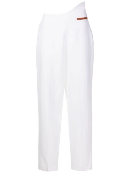 Pantalon droit asymétrique Misci blanc