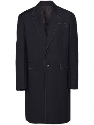 Vilnonis paltas Prada juoda