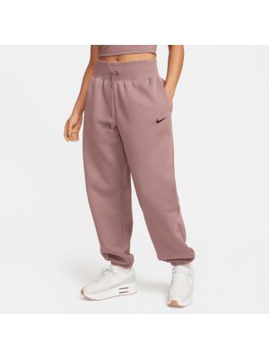 Pantalon en polaire en coton Nike violet