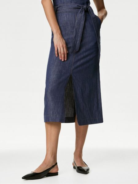 Džínová sukně Marks & Spencer modré