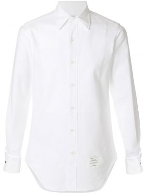 Pūkinė marškiniai su sagomis Thom Browne balta