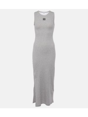 Dlouhé šaty jersey Loewe šedé