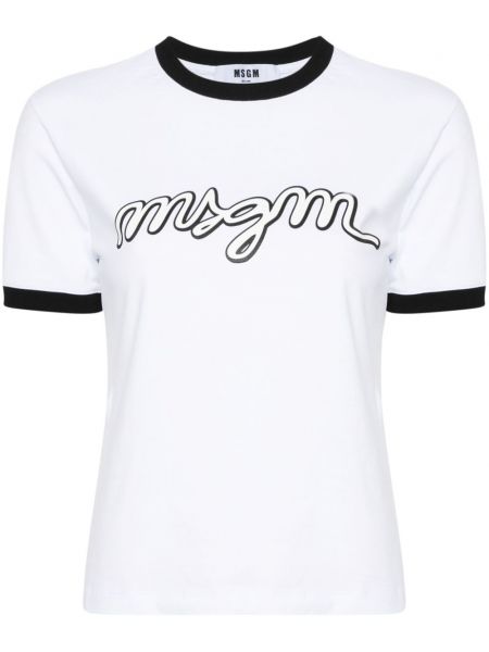 Bavlnené tričko s potlačou Msgm