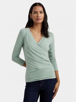 Блуза слім Lauren Ralph Lauren зелена