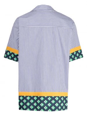 Květinová bavlněná košile s potiskem Biyan modrá