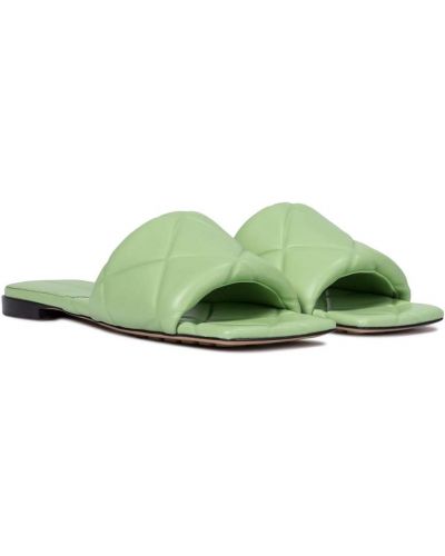 Kožené sandály Bottega Veneta zelené