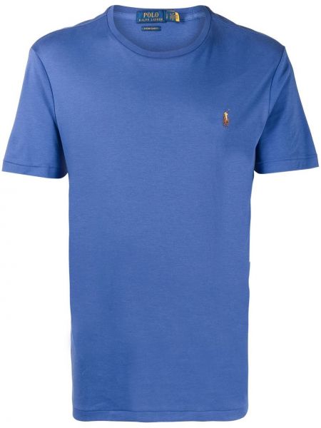 T-shirt med mönster i rutigt med broderi i stickad Polo Ralph Lauren