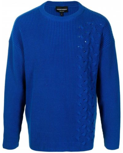 Jersey de punto de tela jersey asimétrico Emporio Armani azul