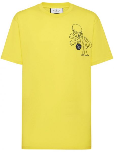 Majica s potiskom Philipp Plein rumena