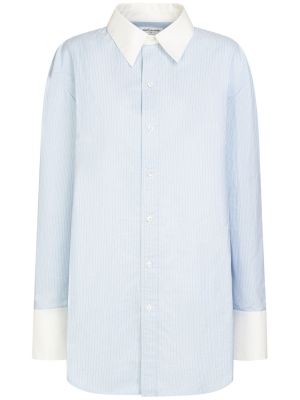 Βαμβακερό πουκάμισο Saint Laurent μπλε