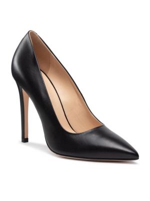 Полуотворени обувки с ток Solo Femme черно