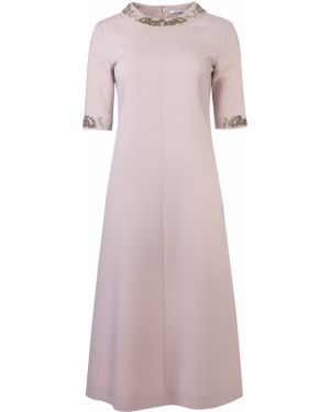 Приталенное вечернее платье Agnona, розовое