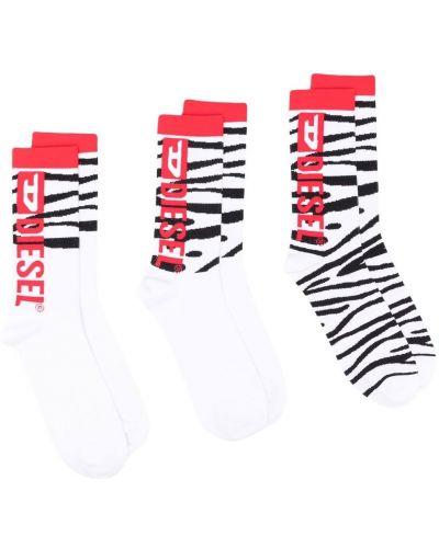 Ponožky s potlačou so vzorom zebry Diesel