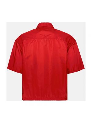 Nylonowa koszula Prada czerwona