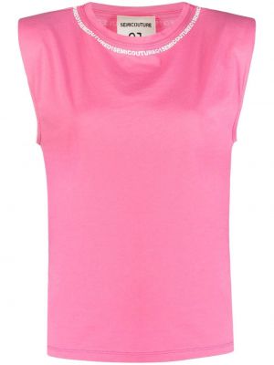 Top sin mangas Semicouture rosa
