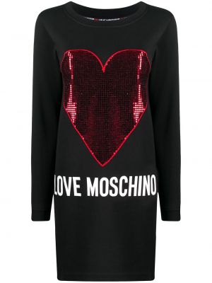 Herzmuster kleid mit print Love Moschino