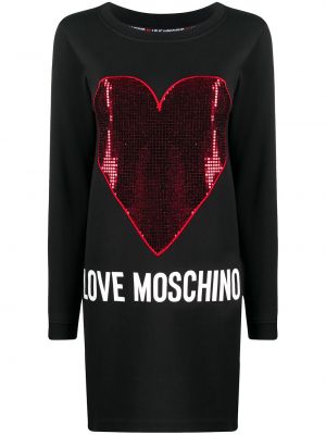 Hjertemønster trykt dress Love Moschino svart