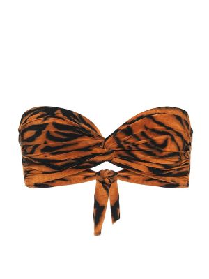 Bikini z nadrukiem w tygrysie prążki Norma Kamali pomarańczowy