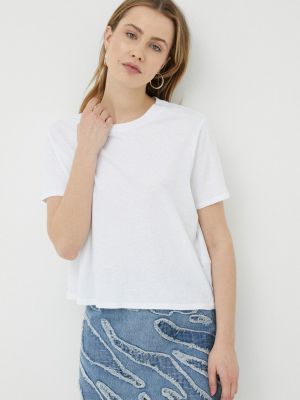 Ленена тениска American Vintage бяло