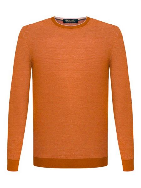 Кашемировый шерстяной свитер Loro Piana оранжевый