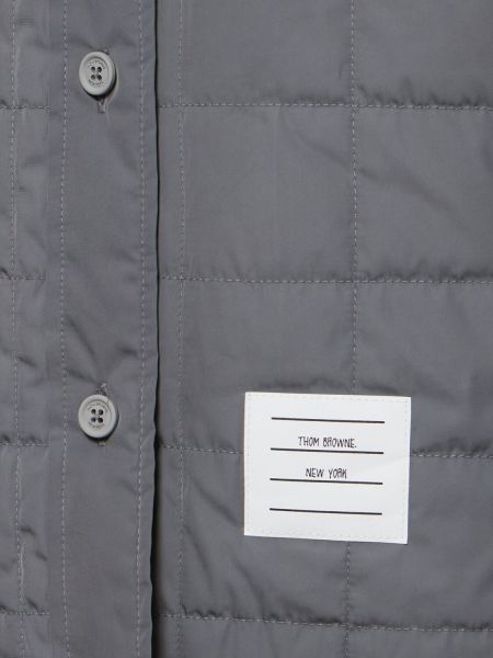 Prošivena pernata jakna Thom Browne siva