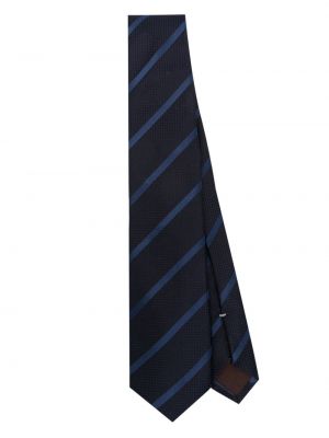 Копринена вратовръзка Canali синьо