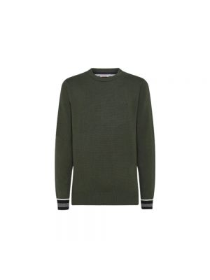Dzianinowy sweter Sun68 zielony