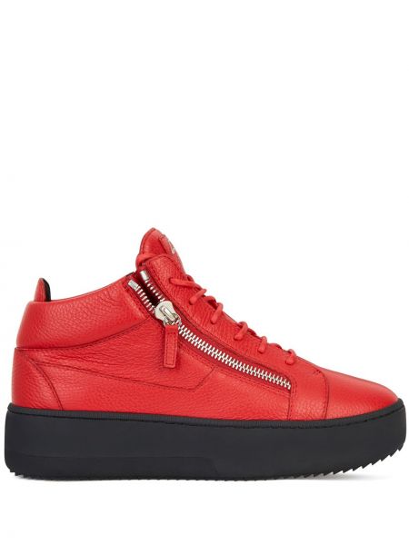 Sneakers i läder Giuseppe Zanotti röd