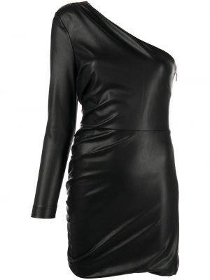 Mākslīgas ādas dabīgās ādas mini kleita Likely melns