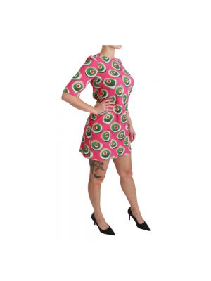 Sukienka mini z nadrukiem Dolce And Gabbana różowa