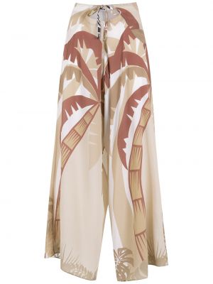 Pantaloni cu imagine cu imprimeu tropical cu croială lejeră Amir Slama
