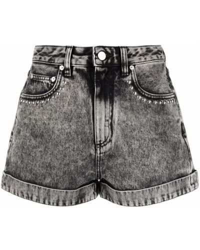 Pigget jeans-shorts Alessandra Rich grå