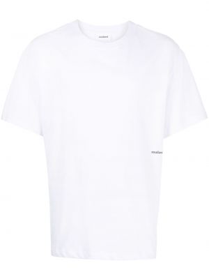 Kokvilnas t-krekls ar apdruku Soulland balts