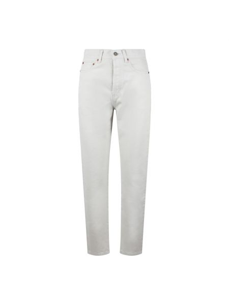 Białe proste jeansy slim fit Saint Laurent