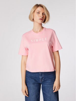Priliehavé tričko Simple ružová