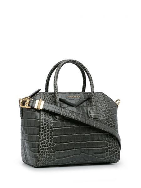 Kožená taška Givenchy Pre-owned šedá