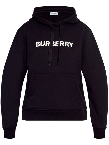 Pamuklu hoodie Burberry siyah