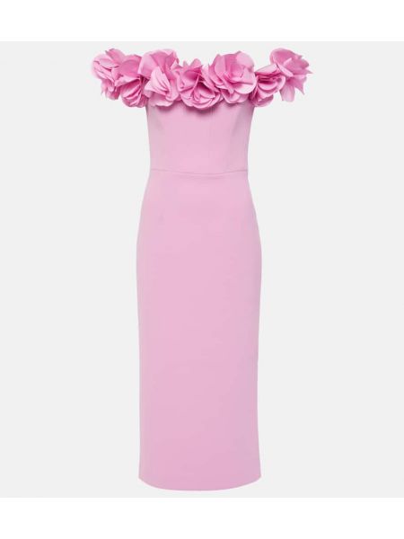 Blomstret midi kjole Rebecca Vallance pink