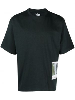 T-shirt en coton col rond Gr10k vert