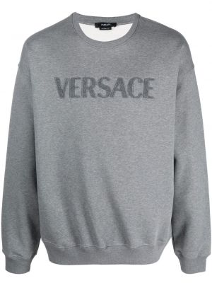 Jersey sweatshirt mit stickerei Versace grau