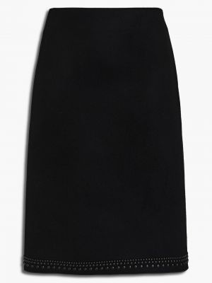 Шерстяная карандаш юбка Piazza Sempione, черная