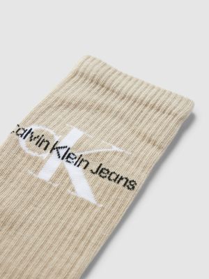 Skarpety Calvin Klein Jeans beżowe