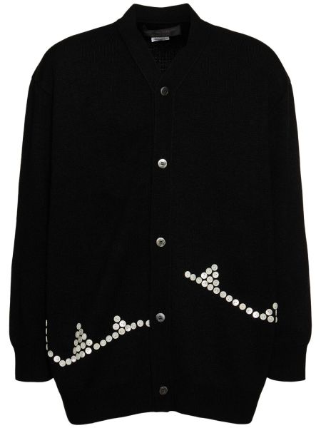 Ull cardigan med knapper Comme Des Garçons Homme Plus svart