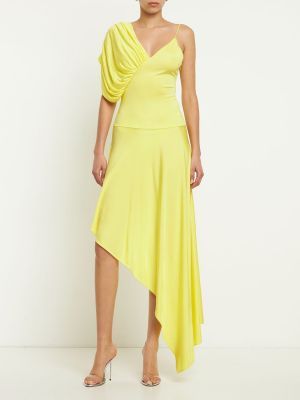 Viskózové mini šaty Stella Mccartney žluté