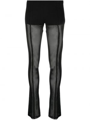 Прозрачни прав панталон с ниска талия Blumarine черно
