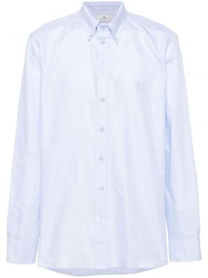 Βαμβακερό πουκάμισο Etro μπλε