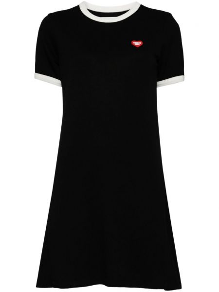 Obleka s potiskom z vzorcem srca Chocoolate črna