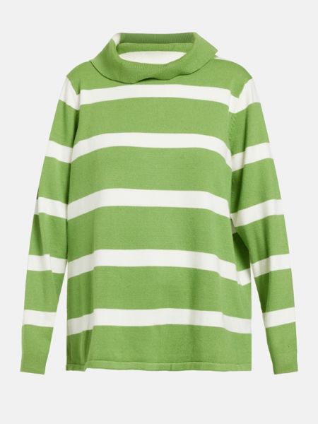Пуловер с высоким воротником Ulla Popken зеленый