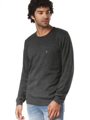 Меланжов пуловер Volcom черно